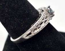 Multi-Colored Gemstone with White Accent Stones in Sterling Silver 4.2grams Size 8.5