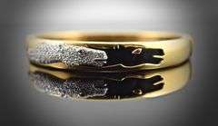 Valuable 18K Yellow Gold Carrera Y Carrera Horse Bangle