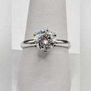 Ladies Sparkling 3.5 Ct VVs1 White E-F Simulated Lab Diamond Ring