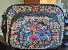 Embroidered Native Mini Crossbody Bag
