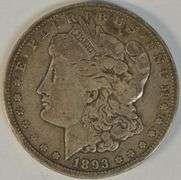 Ultra-rare 1893-CC Morgan Silver Dollar in Choice VF