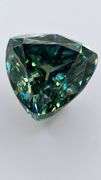 Stunning 3.85 Ct VVs1 Trillion Cut Emerald Gren Lab Simulated Diamond Solitaire