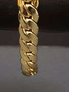 Huge 47 Gram 14 Kt Gold Plated Cuban Link Bracelet