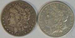 Scarce 1883-S and 1886-O Morgan Silver Dollars