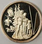 1975 SILVER 999 SPIRIT OF AMERICA "Opening The West" With 24K Gold Plate