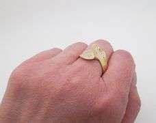 Yellow Gold Sculpted Diamond Cocktail Ring