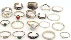 Group lot of Vintage 925 sterling silver rings