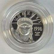 Gem Ultra Cameo Proof 1998-W $10 Platinum Eagle. Box/COA
