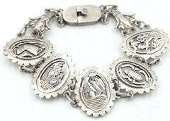 Art Deco Egyptian 925 sterling silver bracelet