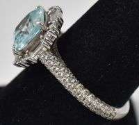 Blue CZ Ring with Accent Gems on Band 5.4grams Size 7 3/4