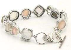 Vintage 925 sterling silver multi color crystal bracelet