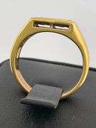 CERTIFIED MEN'S BRAND NEW 18K YELLOW GOLD RING.
