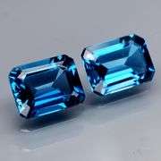Glittering eye clean 3.51ct pair of London blue Topaz