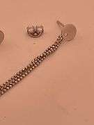 14K WHITE GOLD DANGLING EARRINGS
