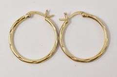 Hoop Earrings in Sterling Silver 2.9grams