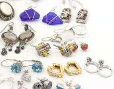Group lot of Vintage 925 sterling silver earrings