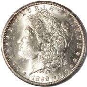1899 O Frosty White BU Morgan Dollar