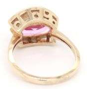 10kt Yellow gold pink topaz ring