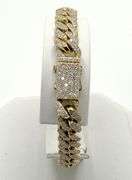 10k Gold Diamond Curb Chain Bracelet