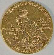 Real lustrous 1912 US $2.50 Indian Gold Piece. Better date