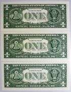 (3) Superb Crisp 2017 $1 Dollar Star Notes Kansas City - Consecutive Low Serial Numbers!