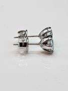 14 Kt White Gold Plated  2.5 Ct VVs1 Ice Blue Fire Moissanite Earrings