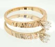 14kt Yellow gold 0.15ct round brilliant cut diamond solitaire ring