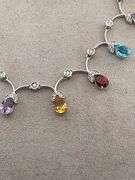 CERTIFIED BRAND NEW 18K WHITE GOLD DIAMOND AND GEM STONE NECKLACE