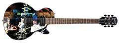 U2 Bono Signed Custom Epiphone "Neon Swirl" Graphics Guitar ACOA