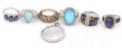 Group lot of Vintage 925 sterling silver mixed jewelry