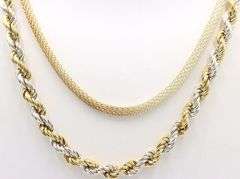 Group lot of 2 Vintage 925 sterling silver chains