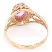 10kt Yellow gold pink topaz ring