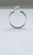 Sparkling 14 Kt White Gold Plate 3.75 Ct Bright White Simulated Diamond Ring