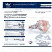 14K WHITE AND ROSE GOLD MORGANITE AND DIAMOND RING 4.92 C.T.W.