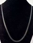 Mesh Chain Link Long Chain in Sterling Silver 14.4grams 24inch