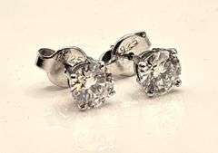 Sparkling 3.85 Ctw VVs1 F-G Lab Simulated Diamond Earrings