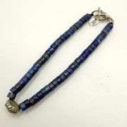 Hand made European gem stone silver braclet. Size 7"