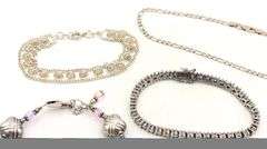 Group lot of 5 Vintage 925 sterling silver bracelets