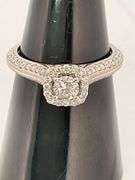 CERTIFIED 14K WHITE GOLD DIAMOND ENGAGEMENT RING