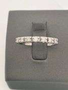 LADIES 14K WHITE GOLD AND DIAMOND BAND
