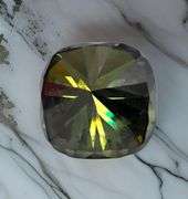 Beautiful Large 8 Ct. Rare Forrest Green Cushion Cut Fire Moissanite