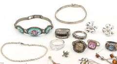 Group lot of Vintage 925 sterling silver mixed jewelry