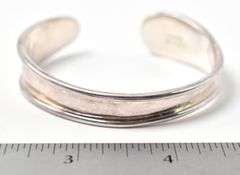 Solid Tapered Band Cuff Bracelet in Sterling Silver 39.9grams
