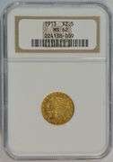 Scarcer Choice BU 1913 $2.50 Indian Gold Piece. NGC MS62
