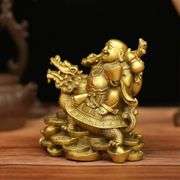 Brass Laughing Buddha Feng Shui for Wealth, Fortune, and Health