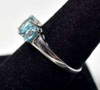 Blue Topaz Gemstone Ring in Sterling Silver 3.1grams Size 8 3/4