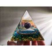 Orgone Moonstone and Amethyst Pyramid