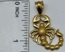 10K Yellow Gold Scorpio Pendant