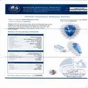 PLATINUM TANZANITE AND DIAMOND RING 13.38 C.T.W.