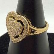 14kt Yellow Gold Heart Shaped CZ Ring